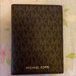 Michael Kors Monogram Passport Holder -NEW